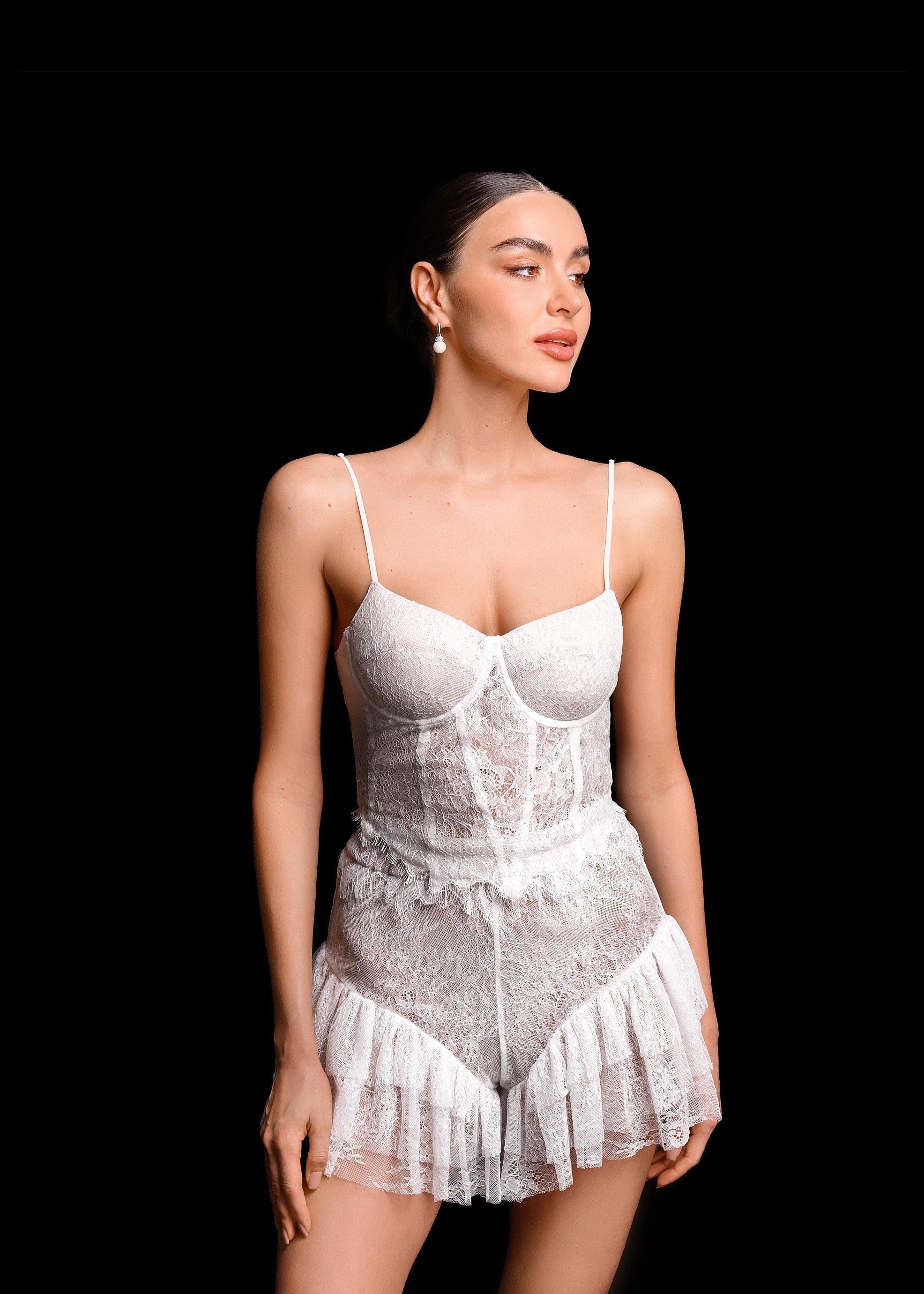 AMALIA French Chantilly Lace Lingerie Set