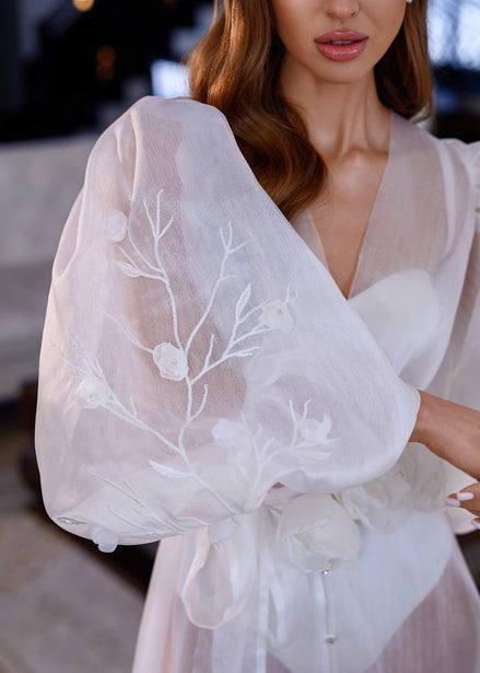 ARIEL Airy 3D Flower Bridal Robe