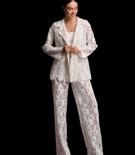 CLARA Long Macramé Lace Pantsuit
