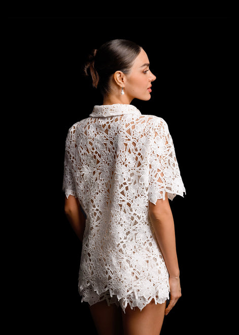 CLARA Short Macramé Lace Set