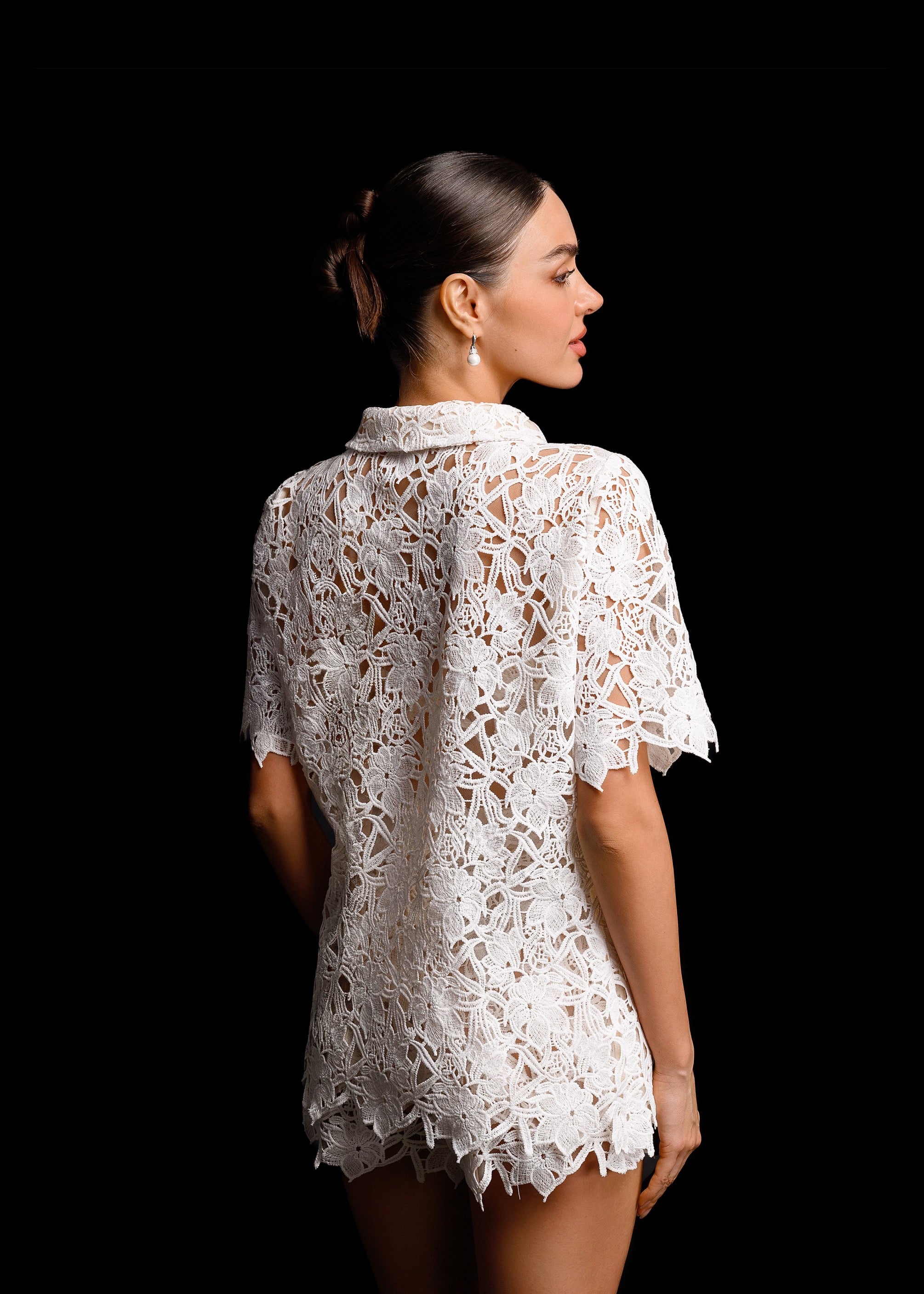 CLARA Short Macramé Lace Set