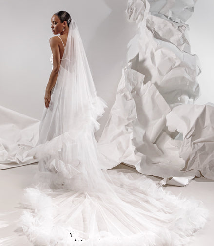 ELLEN Ruffled Bridal Veil