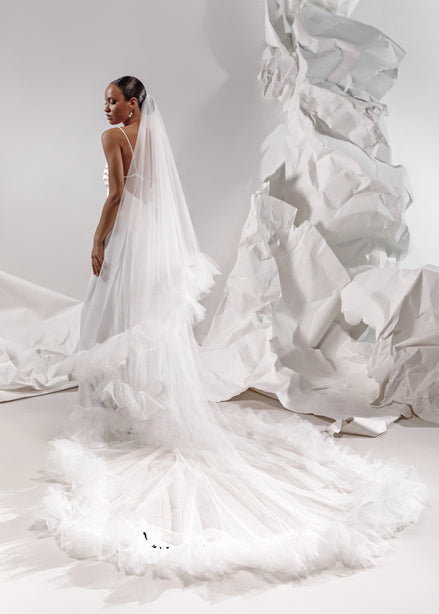 ELLEN Ruffled Bridal Veil