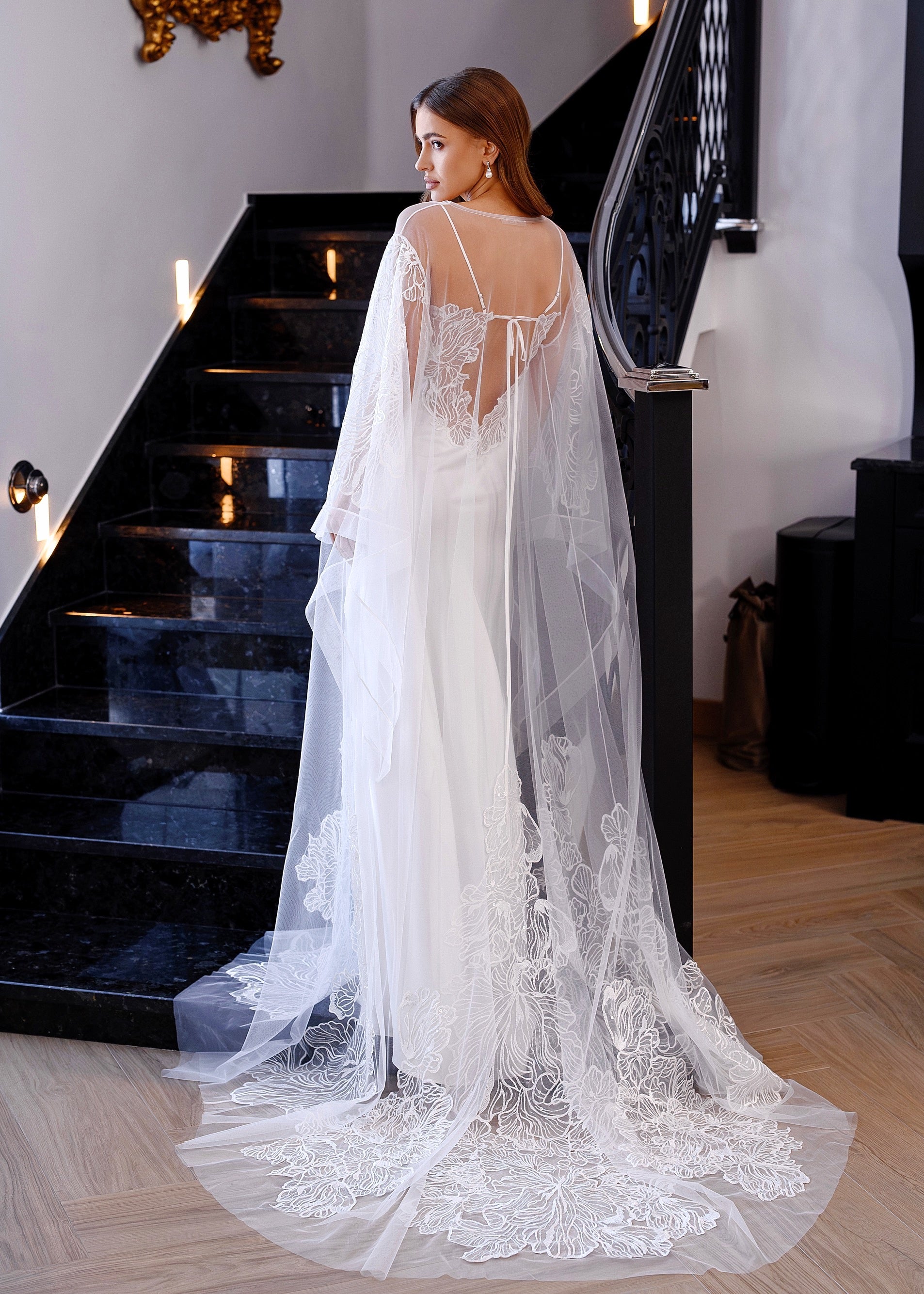 EMBER Floral Appliqué Peignoir