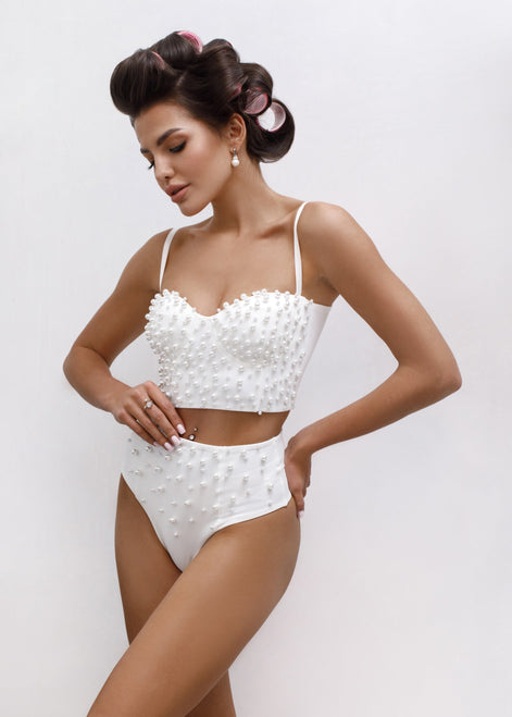 IRIS Bustier Set with Pearls
