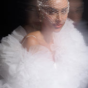 GEORGINA Couture Bomber with Handcrafted Tulle Dahlias