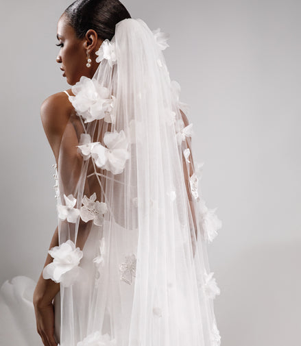 HOLLIE 3D Floral Bridal Veil
