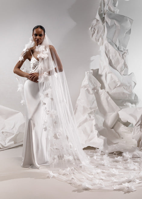 HOLLIE 3D Floral Bridal Veil