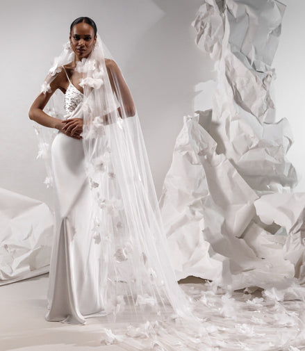 HOLLIE 3D Floral Bridal Veil