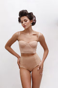 JUNE Corset Lingerie Set in Beige