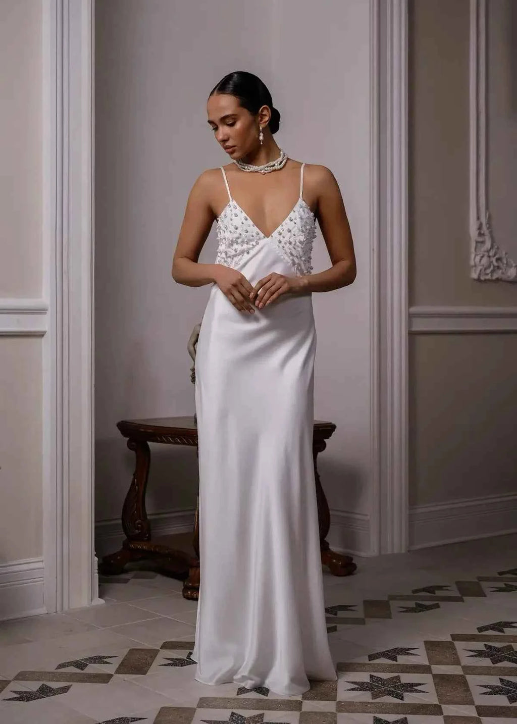 MARGO LONG slip dress