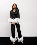 MEGANE BLACK pyjama set with flowers