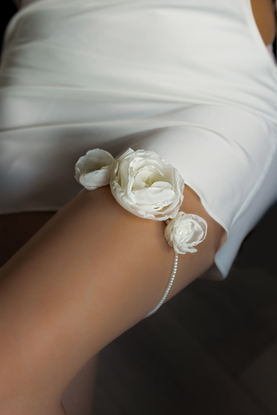 PEONY Bridal floral garter